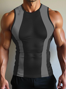 MILIENZ SPORTS APPAREL Camiseta sin Mangas con Cuello Alto y Estampado de Leopardo para Hombre, 100% Algodón Tejido, Impresión Digital, 220g, Negro - Product Image 2
