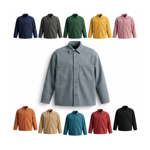 Chemise en jean à col en coton, manches longues, design vintage, tendance, unique, dernier cri, personnalisable avec logo, coupe ample - Product Image 1