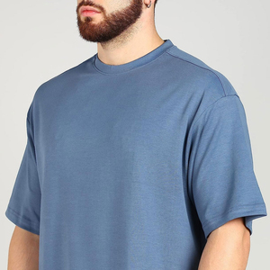 Camisetas de Hombre Oversize al por Mayor, Transpirables, Sólidas, Estilo Europeo, de Alta Calidad, 100% Algodón, en Oferta - Product Image 5