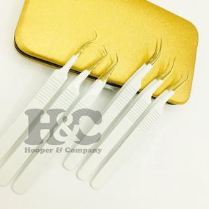 Pince à épiler durable Ensembles de pinces à épiler d'extension de cils Fabrication OEM Pince à cils en acier inoxydable Marque privée personnalisée Logo vison - Product Image 5