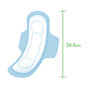 Almohadillas sanitarias ultrafinas de 24,5 cm para mujer Sanita, suaves y ajustadas, de algodón superabsorbente, desechables de alta absorción - Product Image 4