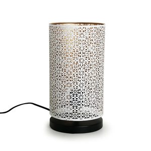Vintage Moroccan Style Iron <b>Table</b> Lamp Black Hand Engraved LED Side Lamp for Bedroom Living Room Study Desk Without Bulb - Product Image 6