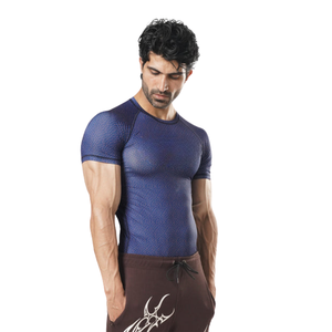 Men's <b>Short</b> <b>Sleeve</b> Compression Shirt Quick Dry Gym Fitness Training Top Moisture Wicking Athletic <b>Base</b> <b>Layer</b> Workout Running Tee - Product Image 2