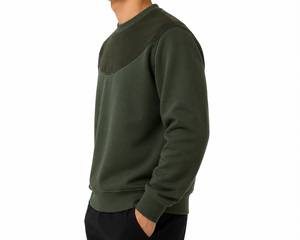 Sweat-shirt à col rond pour homme, épais, avec logo personnalisé sur le devant et en molleton brossé doux, finition soignée pour un style streetwear décontracté - Product Image 3