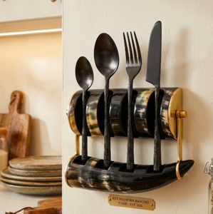 Hand Forged Handle Matte Black Cutlery <b>Flatware</b> Set Of 4 Premium Luxury Cutlery Set Durable Stainless Steel Dishwasher Safe - Product Image 4