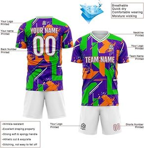 Uniforme de Fútbol de Último Diseño 100% Poliéster, Nuevo Estilo para Adultos, Color Personalizado, Logotipo Personalizado, Alta Calidad, Secado Rápido - Product Image 3