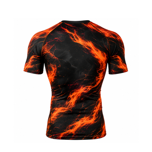T-shirt de compression athlétique pour homme, anti-transpiration, séchage rapide, extensible, pour la gym, l'entraînement, la course à pied et les activités sportives - Product Image 2