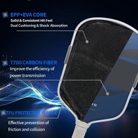Pala de Pickleball Portátil Boom Summit Limited Edgeless, Núcleo de Espuma de 16 mm, Superficie de Fibra de Carbono Aprobada por la USAPA, Raqueta de Pickleball