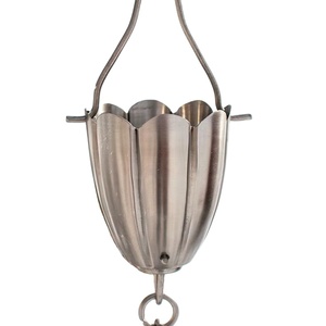 Cadena de Lluvia de Diseño Geométrico Moderno de Linea Exports Inc. con Acabado de Metal Negro para un Flujo de Agua Eficiente y un Jardín Contemporáneo - Product Image 1