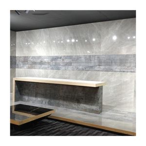 GVT PGVT Porcelain Tiles 800x1600mm Grey <b>Marble</b> Finish <b>Large</b> Format Floor And Wall Tiles Export Quality Durable High Strength - Product Image 1