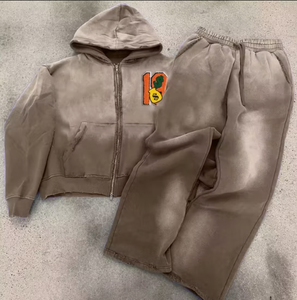 Ensemble de survêtement décontracté pour femme, tendance, effet délavé, confortable, avec sweat à capuche et pantalon de jogging, deux pièces - Product Image 4