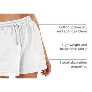 Pantalones Cortos de Felpa Oversize para Mujer, con Cordón en la Cintura, Bolsillos, Mezcla de Algodón Suave Cepillado, Ideales para Descansar, Gimnasio, Invierno - Product Image 5