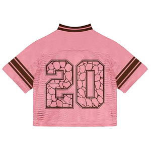 เสื้อรักบี้วินเทจ คอวี แขนสั้น ระบายอากาศได้ดี แห้งเร็ว พิมพ์ลายแบบรีดร้อน ยูนิเซ็กซ์ โพลีเอสเตอร์ 100% คุณภาพสูง - Product Image 2