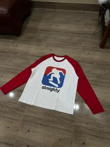 Servicios OEM del fabricante Relicstar, camisetas para hombre con logotipo bordado, impresión DTG, 100% algodón, manga larga raglán. - Product Image 6