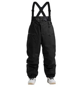 Unisex <b>Waterproof</b> Ski <b>Overalls</b> 10000mm Polyester Outdoor Snow Wear Button Closure Cargo Style Pants - Product Image 1