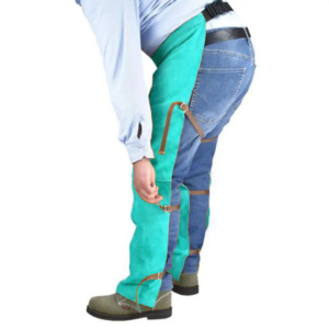 Premium Quality Industrial Work Wear Safety Protection New Aerial Protective Leather Welding <b>Trouser</b> for Safety Working Wear - Product Image 4