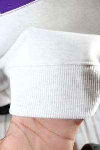 TCU ASH GREY <b>Mock</b> <b>Neck</b> Sweatshirt 100% PURPLE Applique Embroidery wide <b>neck</b> Sweatshirt Finer Threads - Product Image 6