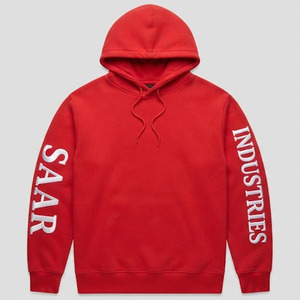 SAAR Industries <b>Red</b> Hooded Men's Casual Fleece Pullover Loose Fit Winter Wear ODM Custom Heavyweight Anti-Pilling 180g <b>Hoodie</b> - Product Image 1