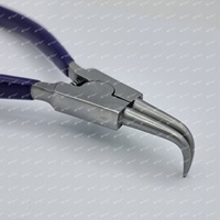 Pince en acier inoxydable de 17cm de conception moderne classique outil d'ouverture d'anneau d'oiseau réutilisable pour les soins des animaux de compagnie fournitures d'oiseaux d'ornithologie