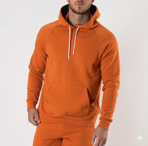 Custom-Made Men's Two-Piece Hooded Pullover Sweatshirt <b>Sweatpants</b> <b>Set</b> Custom logo 100% Cotton Knitted Fabric Hoodie <b>Set</b> - Product Image 3