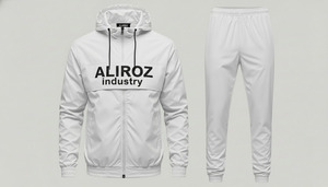 Windproof Sports Casual Windbreaker Tracksuit Dry Fit Customizable <b>Zip</b> <b>Up</b> <b>Jacket</b> and Elastic Waist Track Pant - Product Image 2