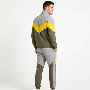 Unisex Customizable Nylon Windbreaker <b>Jacket</b> and Jogging Pant Set Casual 2-piece Gym Fitness for <b>Men</b> - Product Image 4