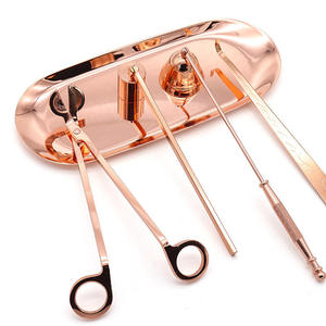 Hot Sale <b>Candle</b> Kit Accessory <b>Wick</b> Trimmer Cutter Scissors Stainless Steel <b>Candle</b> Extinguisher Sets - Product Image 3