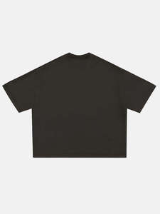 Camiseta Oversize de Cuello Alto Súper Moderna con Hombros Caídos, de Gran Gramaje 400 GSM, Estilo Cropped y Boxy para Hombre - Product Image 1