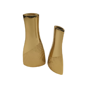 Proveedor de fábrica: Jarrón moderno de metal para decoración del hogar, jarrones de aluminio fundido en oro antiguo para bodas y fiestas - Product Image 1