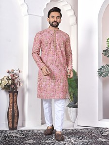 Digital Printed Work Cotton Traditional Straight <b>Kurta</b> for Diwali Wedding Party with Quick Dry Feature - Product Image 3