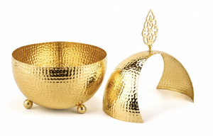 Bol de service décoratif en métal de luxe, porte-fruits arabe, bol de présentation ornemental pour la décoration de table à manger à la maison - Product Image 5