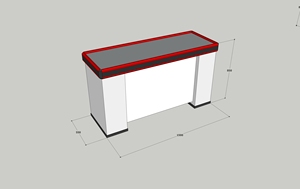 Comptoir de caisse One Tech 1,5 m pour supermarché, corps en acier thermolaqué, plateau en acier inoxydable, pour magasin de détail au Vietnam - Product Image 3