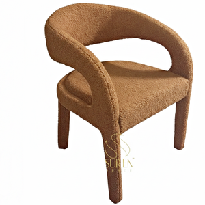 Chaise en cuir design moderne avec un magnifique tissu, style français, meubles de restaurant, hôtel, salon, hall - Product Image 1