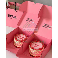 Boîte d'emballage en papier recyclable personnalisée pour gâteaux en tranches, sushis, crêpes, gâteaux d'anniversaire, gaufres, rouleaux de cannelle, croissants, biscuits