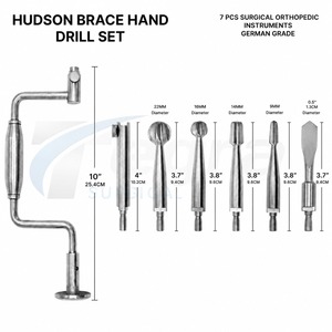 ชุดเครื่องมือเจาะมือฮัดสันเกรดเยอรมันคุณภาพพรีเมียม 7 ชิ้น พร้อมกล่องเก็บ  สำหรับศัลยกรรมกระดูกและข้อ ได้รับมาตรฐาน CE ISO - Product Image 2