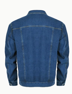 Veste en jean pour homme TRIBON SPORTS TS-Mdj-010, mélange de coton lavé, coupe classique, fermeture à boutons, couleur unie, col rabattu, classique - Product Image 2