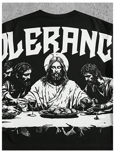 T-shirt oversize pour homme avec fermeture éclair, coupe carrée, épaules tombantes, manches courtes, en coton, décontracté, style streetwear - Product Image 3