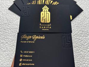 นามบัตรพิมพ์ฟอยล์และนูนลายแบบพิเศษ กระดาษคอตตอนพรีเมียม รับผลิตตามสั่ง (OEM) ขายส่งจากอินเดีย - Product Image 4