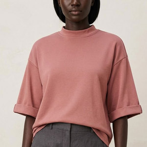 Camiseta Extra Grande de Alta Calidad para Mujer, 100% Algodón, 260 Gramos, Logotipo Personalizado, Servicio OEM - Product Image 1