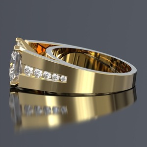 Platinum Princess Cut Diamond Engagement <b>Ring</b> With Side Diamonds GIA Certified Women's Classic Style - Product Image 3