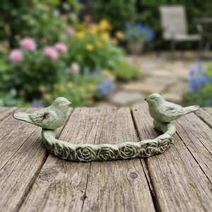 Two Birds Cast Iron Cabinet Handle <b>Rustic</b> Green Design Drawer Pull Novelty Shape Furniture Knob - Product Image 1