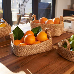 Paniers de rangement modernes de luxe en jute et jonc de mer JF Exclusive, en corde de jute naturelle pour étagères, organisation de la maison et de la chambre - Product Image 5