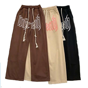 Custom Design Anti-wrinkle Plain Dyed <b>Material</b> Track Pant Oversize Baggy Sweat Pant & Man Trouser - Product Image 6