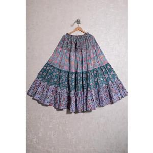 Cotton <b>Patchwork</b> Maxi <b>Skirt</b> Women Long Boho <b>Skirt</b> Handmade Indian Vintage Festival Gypsy Style - Product Image 2
