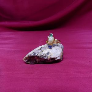 Wedding Wear 925 Sterling <b>Silver</b> Gold Plated Jewelry <b>Opal</b> Kyanite Ruby Gemstone Women Wear Classic <b>Ring</b> - Product Image 6