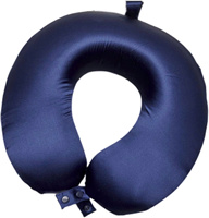 Oreiller de voyage en soie de mûrier 100% 19mm, léger, lavable, antibactérien, non toxique, personnalisable, support en forme de U