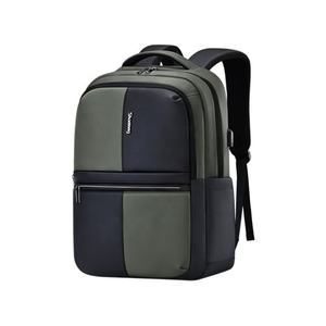 Sac à dos pour ordinateur portable moderne bicolore, résistant à l'eau, sac de voyage avec port de charge USB et bretelles rembourrées, sac d'école - Product Image 6