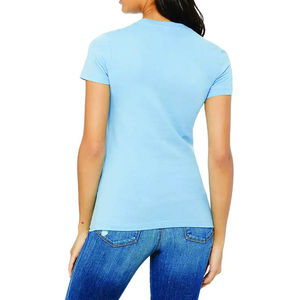 เสื้อยืดแขนสั้นผู้หญิงทรงพอดีตัว ใส่สบาย ขายดี คุณภาพสูง รับสกรีนโลโก้ เป็นมิตรต่อสิ่งแวดล้อม สไตล์ที่สมบูรณ์แบบสำหรับฤดูหนาว - Product Image 3