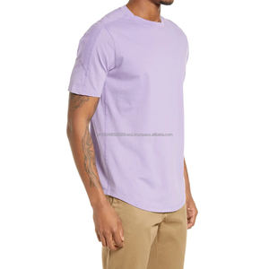 Custom <b>Men</b> Personalized <b>Men's</b> Soft Plain Cotton Tshirt Curved Hem Comfort <b>Longline</b> Print on Demand Graphic <b>T</b>-<b>shirts</b> for <b>Men</b> - Product Image 3