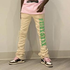 Wholesale Printed Custom Trending Now Jogger Pants Plus Size Men's <b>Split</b> Stack Flare Drawstring Sweatpants Flare Sweatpants - Product Image 6